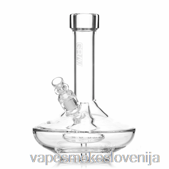 Vape Slovenija Grav Small Wide Base Water Pipe Clear / Black